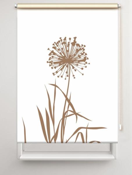 Rollo Allium 24 blanco Cappuccino, Rollo, Motivrollo, Rollo mit Druck, Fotorollo, bedrucktes Rollo, Fensterrollo,verdunkelndes Rollo, Sonnenschutz Rollo